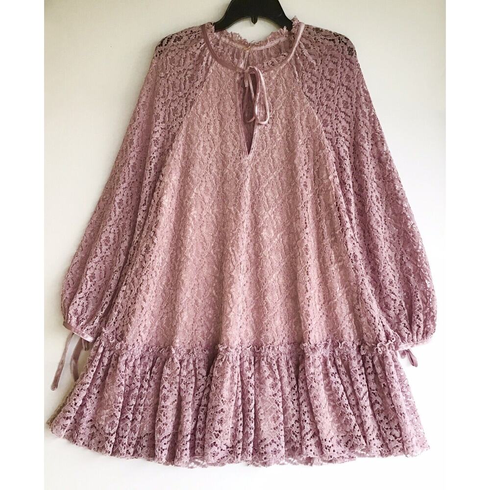 Free People Jenny Purple Crush Velvet Dress - Picture 2 of 11